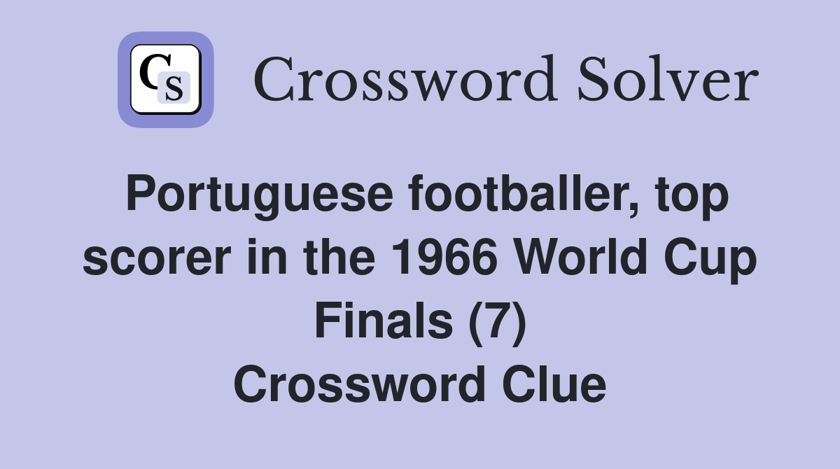 Portuguese footballer, top scorer in the 1966 World Cup Finals (7
